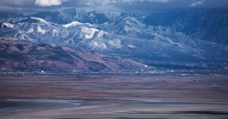 Great Rift Valley - A view of the mountains and the ocean from a plane