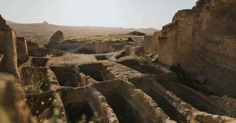 Olympic History - The ruins of a cave in the desert