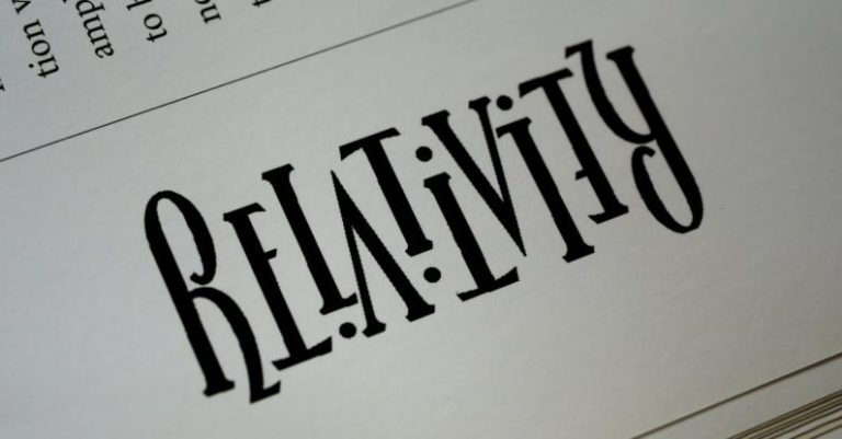 Theory Of Relativity - Printed Paper in Close-up Photography