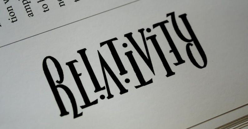 Theory Of Relativity - Printed Paper in Close-up Photography