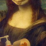 Leonardo Da Vinci - Woman in Brown Dress Holding White Plastic Bottle Painting
