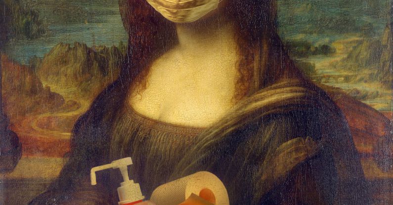 Leonardo Da Vinci - Woman in Brown Dress Holding White Plastic Bottle Painting