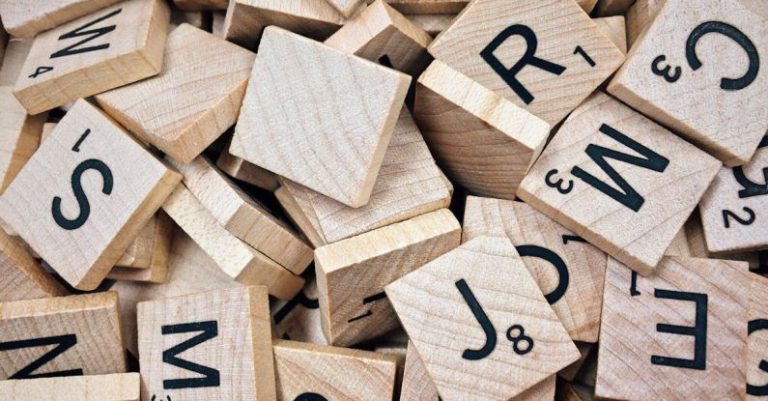 Words - Brown Scrabble Boards With Letters