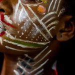African Art - Woman with Face and Body Paint