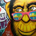 Graffiti Art - Gorilla Wearing Pink Sunglasses Graffiti