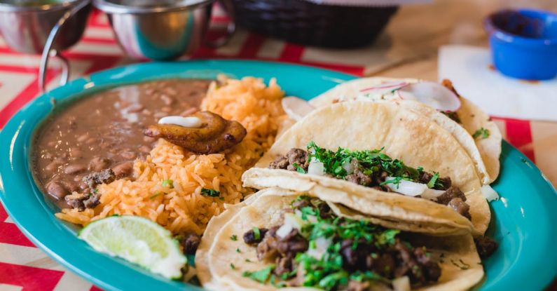 Mexican Food - Close-Up Photo of Rice and Tacos