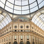 Symmetrical Shot of a Heritage Building with Glass Dome and Arches